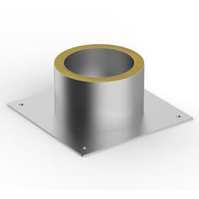 Потолочно проходной узел дымохода «УМК», d=150 мм, тёплый, оцинкованная нержавеющая сталь, круглый