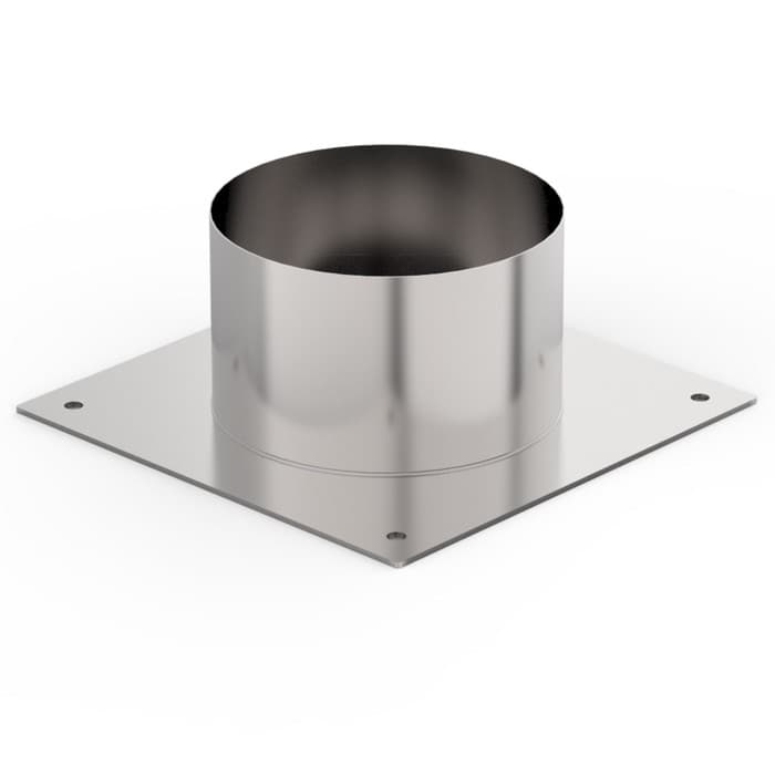 Потолочно проходной узел дымохода «УМК», d=120 мм, холодный, оцинкованная нержавеющая сталь, круглый