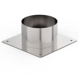 Потолочно проходной узел дымохода «УМК», d=120 мм, холодный, оцинкованная нержавеющая сталь, круглый