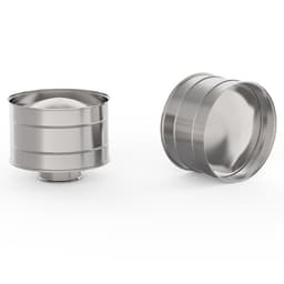 Зонт для дымохода «УМК», с дефлектором, d=115 мм, нержавеющая сталь, 0.5 мм