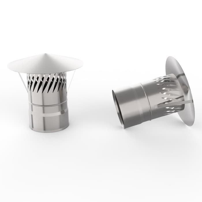 Зонт для дымохода «УМК», с искрогасителем, d=150 мм, нержавеющая сталь 0.5 мм