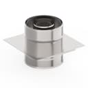 Монтажная площадка для дымохода «УМК», d=130×200 мм, нержавеющая сталь, 1.0 мм/0.5 мм