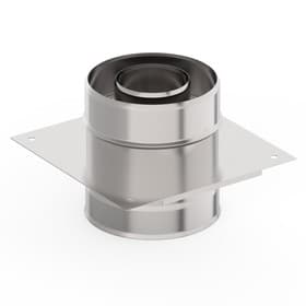 Монтажная площадка для дымохода «УМК», d=150×210 мм, нержавеющая сталь, 1.0 мм/0.5 мм