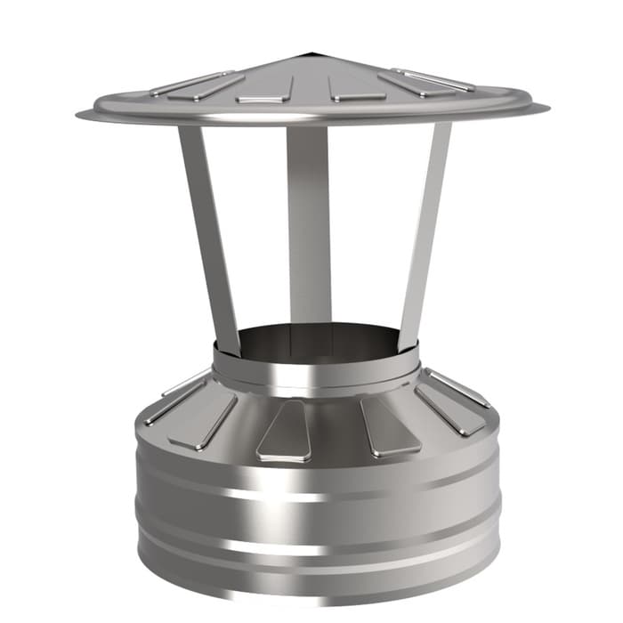 Оголовок для дымохода «УМК», d=120×200 мм, нержавеющая сталь, 0.5 мм/0.5 мм