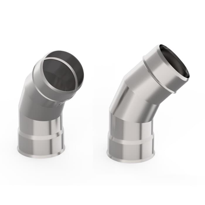 Отвод для дымохода «УМК», 135°, d=120 мм, нержавеющая сталь 1.0 мм