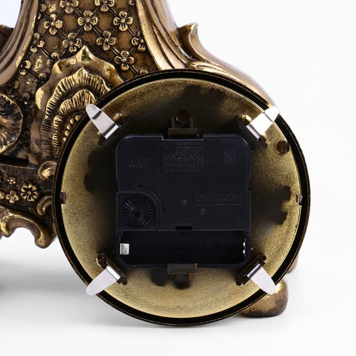 Часы настольные интерьерные каминные «Рококо», h=38 см, d=10 см