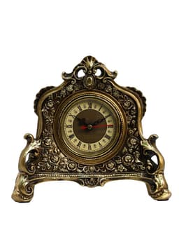 Часы настольные интерьерные каминные, 21×19×6.5 см, d=7 см, золото