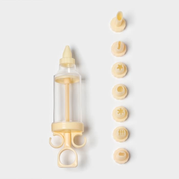 Шприц кондитерский «Сластёна», 8 насадок, 17×5×5 см, МИКС