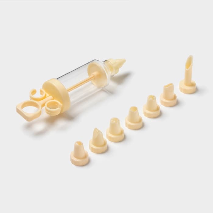 Шприц кондитерский «Сластёна», 8 насадок, 17×5×5 см, МИКС