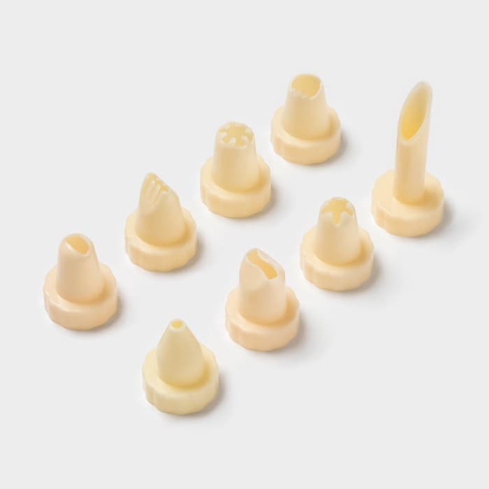 Шприц кондитерский «Сластёна», 8 насадок, 17×5×5 см, МИКС