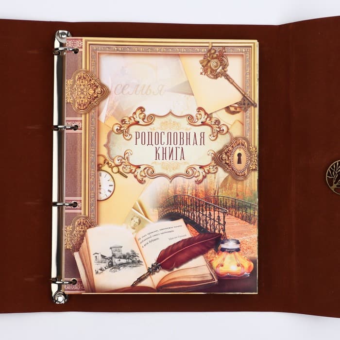 Родословная книга «Наш род», 56 листов, бордо, 31×22 см