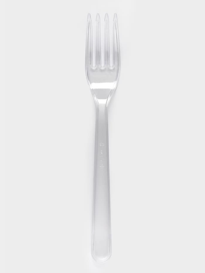 Вилка пластиковая одноразовая «Премиум», 18 см, прозрачная