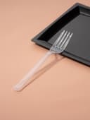 Вилка пластиковая одноразовая «Премиум», 18 см, прозрачная