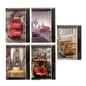 Блокнот А5, 40 листов на гребне «Города», МИКС