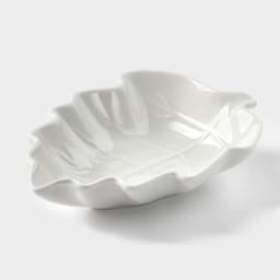 Соусник «Лиственник», 14×10×3 см, керамика, белый