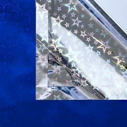 Бумага голографическая «Звездопад», синяя, 70×100 см