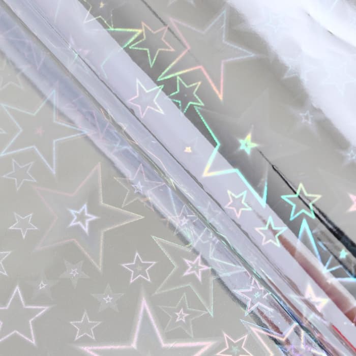 Бумага голографическая «Звездопад», синяя, 70×100 см