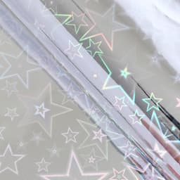 Бумага голографическая «Звездопад», красная, 70×100 см