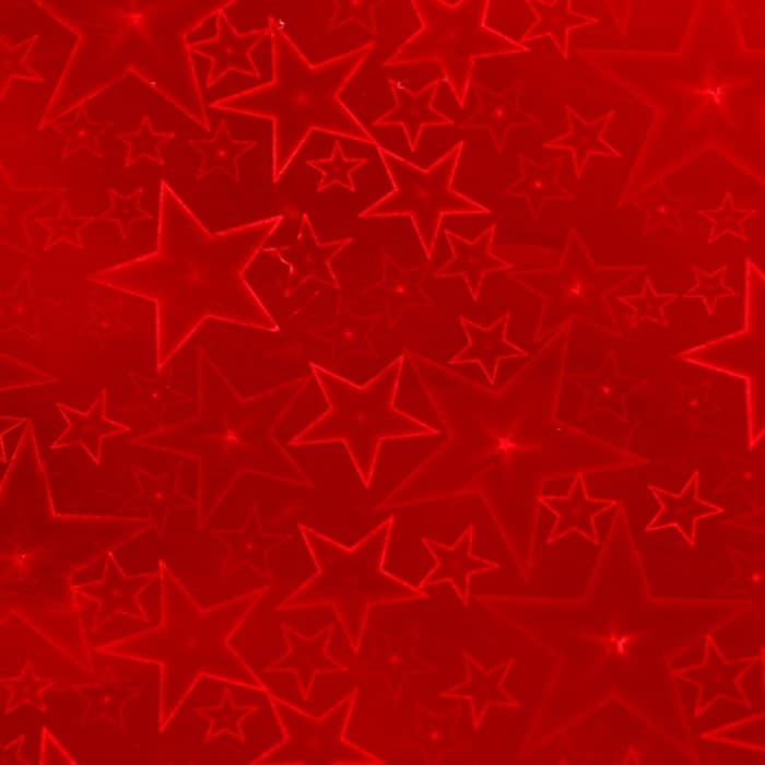 Бумага голографическая «Звездопад», красная, 70×100 см