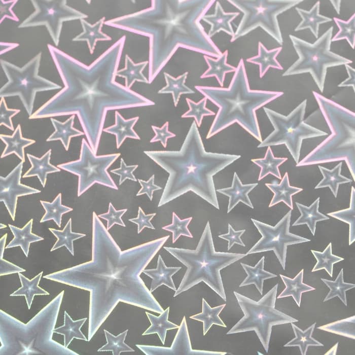 Бумага голографическая «Звездопад», красная, 70×100 см