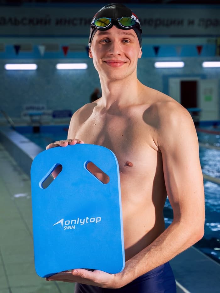 Доска для плавания ONLYTOP, 39×27×4 см, цвета МИКС