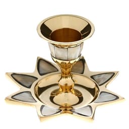 Подсвечник с перламутром «Звезда», на 1 свечу, 9.5×9.5×6.5 см, латунь