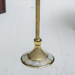 Подсвечник на 1 свечу «Статуя», 6.5×6.5×18 см, латунь, перламутр