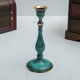 Подсвечник под старину «Надежда», 7.5×7.5×17 см, латунь