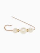 Булавка «Зефир», 7 см, белая в золоте