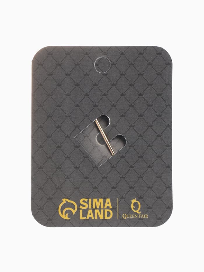 Булавка «Кубик», 6.5 см, бело-коричневая в золоте