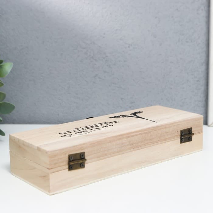 Шкатулка для росписи дерево «Эйфелева башня», для творчества, декора, 3.5×19.2×7.2 см