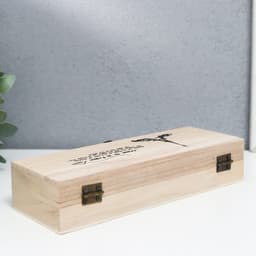 Шкатулка для росписи дерево «Эйфелева башня», для творчества, декора, 3.5×19.2×7.2 см