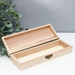 Шкатулка для росписи дерево «Эйфелева башня», для творчества, декора, 3.5×19.2×7.2 см