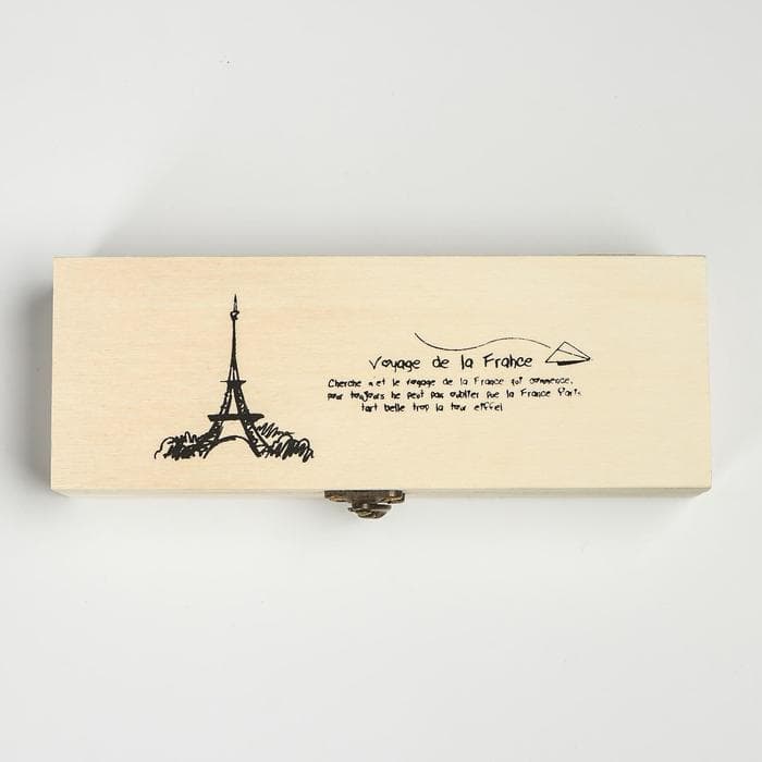 Шкатулка для росписи дерево «Эйфелева башня», для творчества, декора, 3.5×19.2×7.2 см