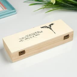 Шкатулка для росписи дерево «Эйфелева башня», для творчества, декора, 3.5×19.2×7.2 см