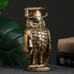 Фигурка полистоун «Магистр Филин», золото, 8×8×19 см