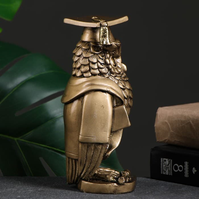 Фигурка полистоун «Магистр Филин», золото, 8×8×19 см