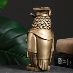 Фигурка полистоун «Магистр Филин», золото, 8×8×19 см