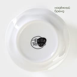 Набор для специй BellaTenero, 5 предметов: солонка 80 мл, перечница 80 мл, сахарница с ложкой 170 мл, на бамбуковой подставке, фарфор, белый