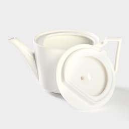 Чайный сервиз на подставке Доляна «Эстет», 5 предметов: чайник 800 мл, 4 кружки 220 мл, фарфор, белый