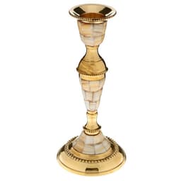 Подсвечник с перламутром «Замок», на 1 свечу, 7.5×7.5×17 см, латунь