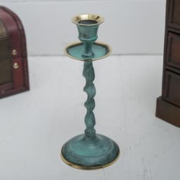 Подсвечник под старину «Вираж», 7.5×7.5×18 см, латунь