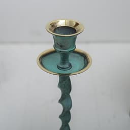 Подсвечник под старину «Вираж», 7.5×7.5×18 см, латунь