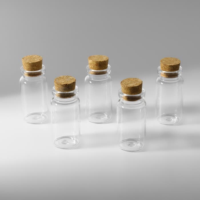 Баночки для хранения бисера, d=2×4 см, 5 шт.