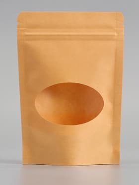 Пакет Zip-lock Крафт с круглым окном 11×16 см