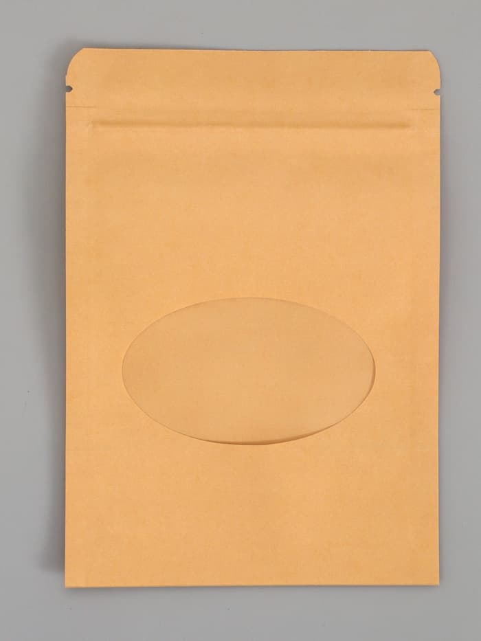 Пакет Zip-lock Крафт с круглым окном 11×16 см