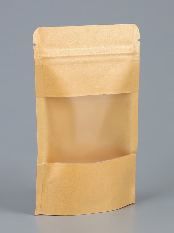 Пакет Zip-lock Крафт с прямоугольным окном 9×14 см