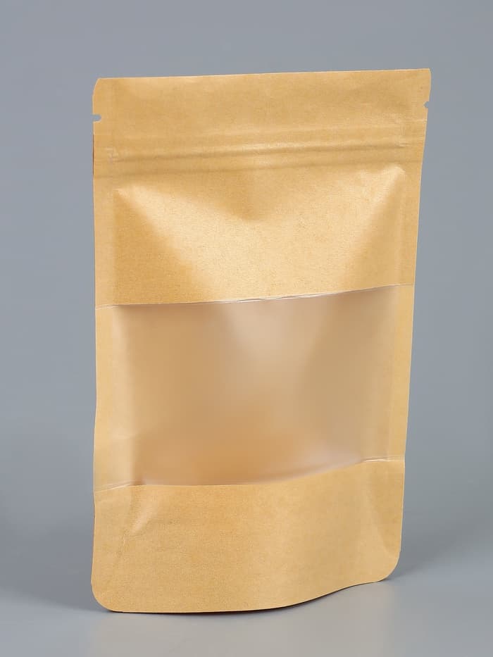 Пакет Zip-lock Крафт с прямоугольным окном 10×15 см