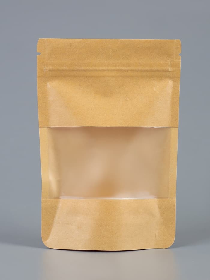 Пакет Zip-lock Крафт с прямоугольным окном 10×15 см