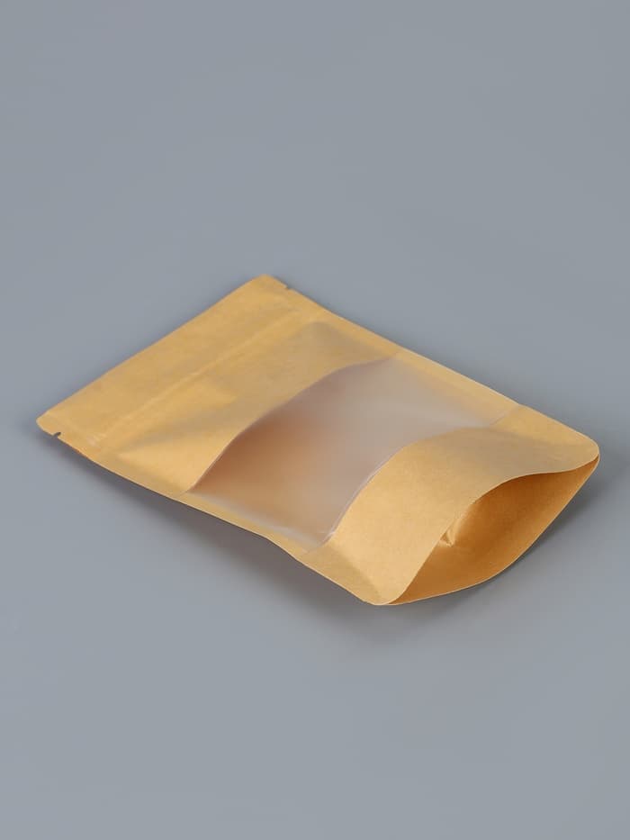 Пакет Zip-lock Крафт с прямоугольным окном 10×15 см